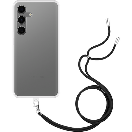 Lanyard Case - Samsung Galaxy S24 - Soft TPU Protective Cover with Necklace - Clear