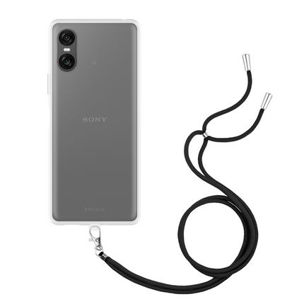 Lanyard Case - Sony Xperia 10 VI - Soft TPU Protective Cover with Necklace - Clear