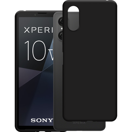 Lanyard Case - Sony Xperia 10 VI - Soft TPU Protective Cover with Necklace - Black
