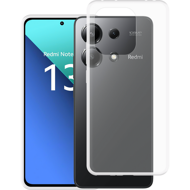 Lanyard Case - Xiaomi Redmi Note 13 (4G) - Soft TPU Protective Cover with Necklace - Clear