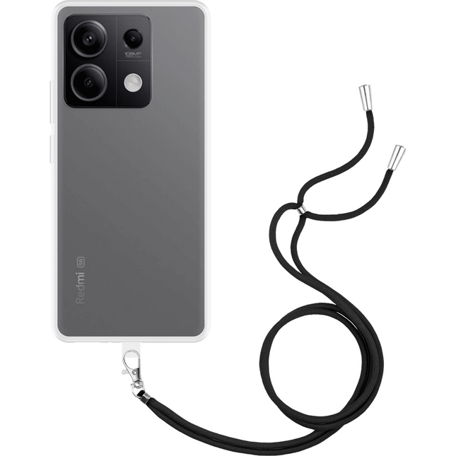 Lanyard Case - Xiaomi Redmi Note 13 (5G) - Soft TPU Protective Cover with Necklace - Clear