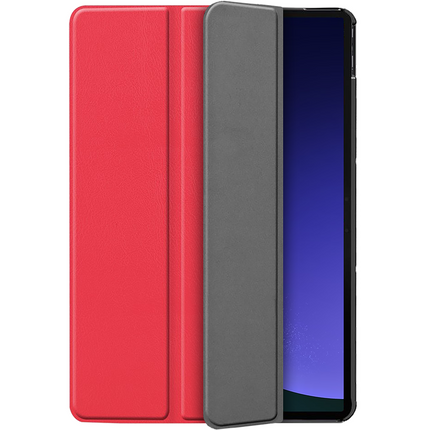 Samsung Galaxy Tab S9 / S9 FE / S10 FE / S10 Lite - TriFold Smart Book Case - Red