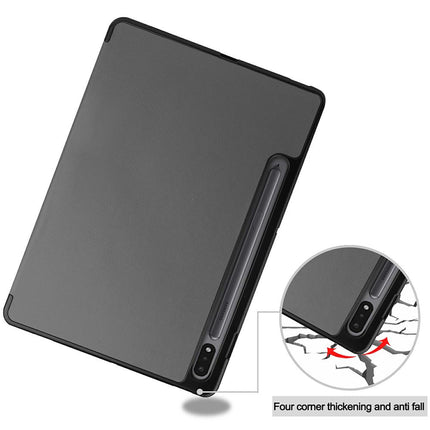 Samsung Galaxy Tab S8 - TriFold Smart Book Case Pen Slot - Grey