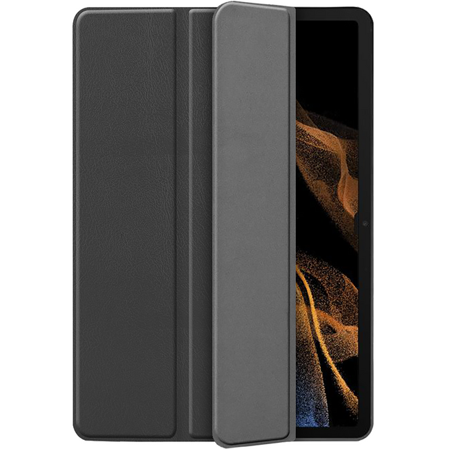Samsung Galaxy Tab S8 Ultra - TriFold Smart Book Case Pen Slot - Black