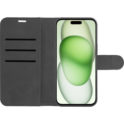 PrimeWallet SnapOn Case - iPhone 14 Plus - Detachable PU leather Wallet Case - (compatible with MagSafe) - Black