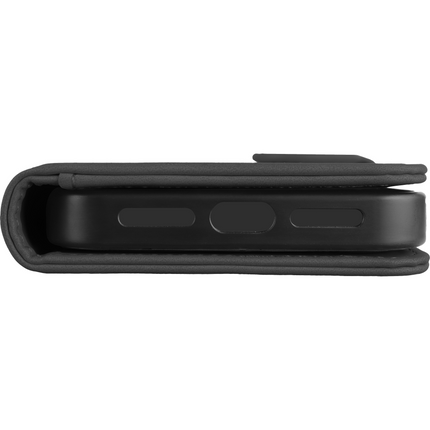 PrimeWallet SnapOn Case - iPhone 15 Pro - Detachable PU leather Wallet Case - (compatible with MagSafe) - Black