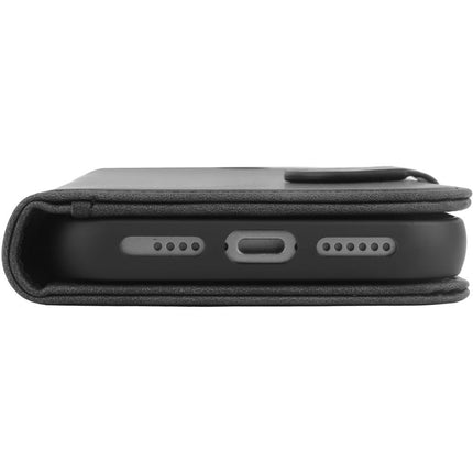 PrimeWallet SnapOn Case - iPhone 16 Pro - Detachable PU leather Wallet Case - (compatible with MagSafe) - Black