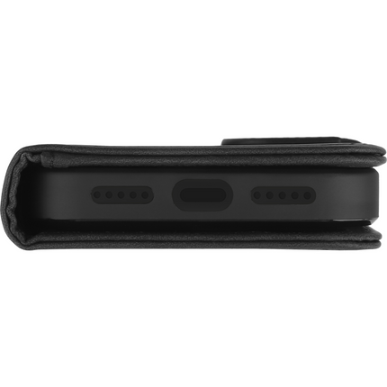 PrimeWallet SnapOn Case - iPhone 17 Pro Max - Detachable PU leather Wallet Case - (compatible with MagSafe) - Black