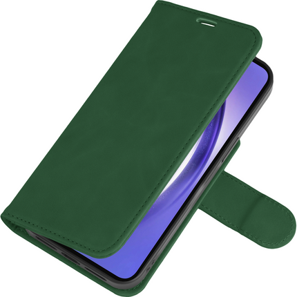 PrimeWallet SnapOn Case - Samsung Galaxy A15 (4G/5G) - Detachable PU leather Wallet Case - Green