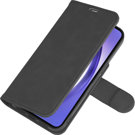 PrimeWallet SnapOn Case - Samsung Galaxy A15 (4G/5G) - Detachable PU leather Wallet Case - Black