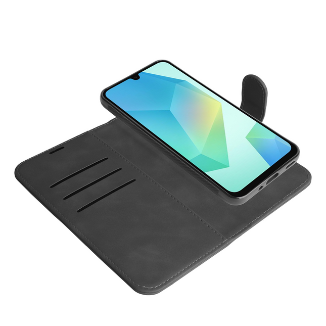 PrimeWallet SnapOn Case - Samsung Galaxy A16 - Detachable PU leather Wallet Case - Black