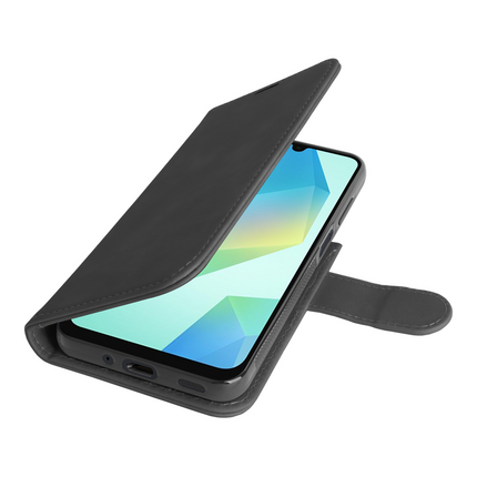 PrimeWallet SnapOn Case - Samsung Galaxy A16 - Detachable PU leather Wallet Case - Black