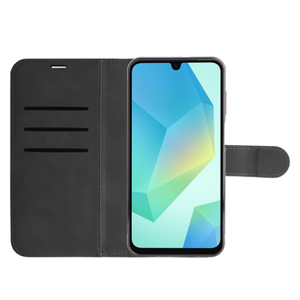 PrimeWallet SnapOn Case - Samsung Galaxy A16 - Detachable PU leather Wallet Case - Black