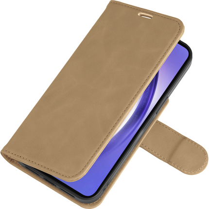PrimeWallet SnapOn Case - Samsung Galaxy A35 - Detachable PU leather Wallet Case - Taupe