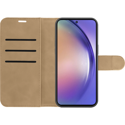 PrimeWallet SnapOn Case - Samsung Galaxy A35 - Detachable PU leather Wallet Case - Taupe