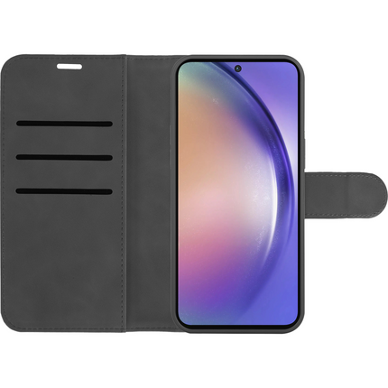 PrimeWallet SnapOn Case - Samsung Galaxy A55 - Detachable PU leather Wallet Case - Black