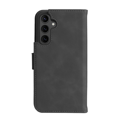 PrimeWallet SnapOn Case - Samsung Galaxy S24 FE - Detachable PU leather Wallet Case - Black