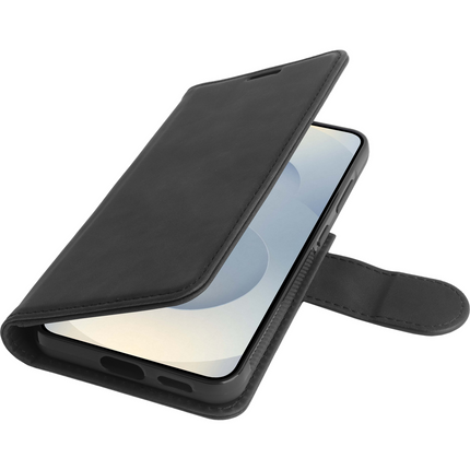 PrimeWallet SnapOn Case - Samsung Galaxy S25 - Detachable PU leather Wallet Case - Black