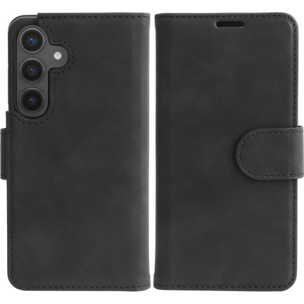 PrimeWallet SnapOn Case - Samsung Galaxy S25 - Detachable PU leather Wallet Case - Black