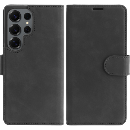 PrimeWallet SnapOn Case - Samsung Galaxy S25 Ultra - Detachable PU leather Wallet Case - Black