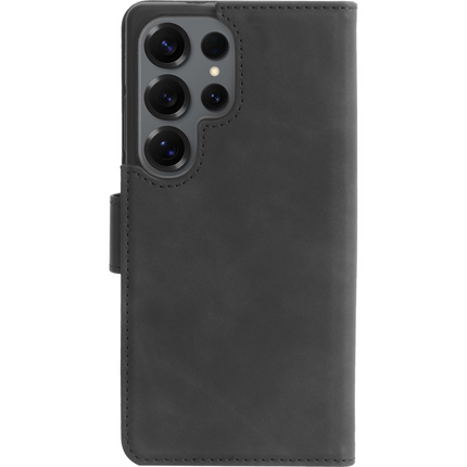 PrimeWallet SnapOn Case - Samsung Galaxy S25 Ultra - Detachable PU leather Wallet Case - Black