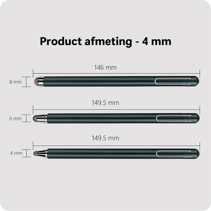 Universal Touchscreen Stylus Pen 4mm Tip - Black