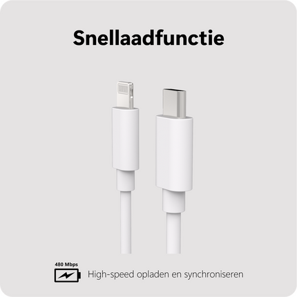 Essential USB-C to Lightning Cable - 75cm - White