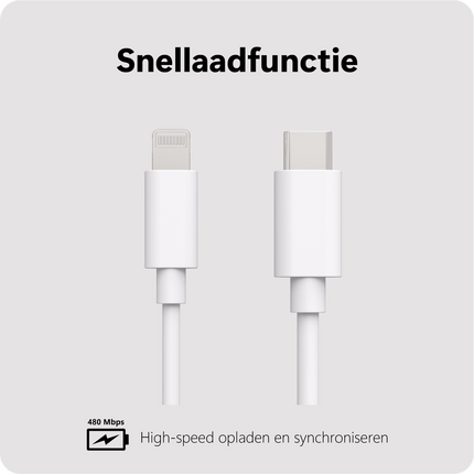 Essential USB-C to Lightning Cable - 20cm - White
