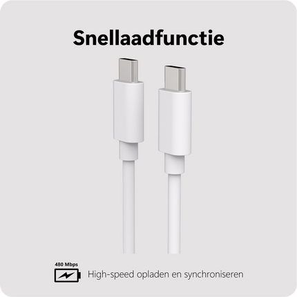 Essential USB-C PD Cable - 75cm - White