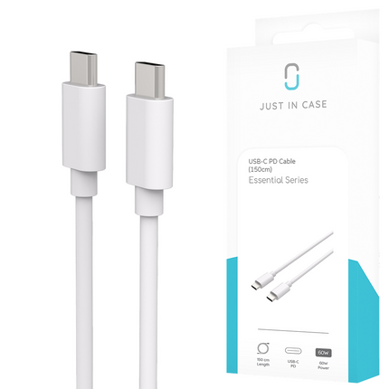 Essential USB-C PD Cable - 150cm - White