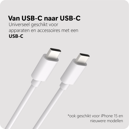 Essential USB-C PD Cable - 20cm - White