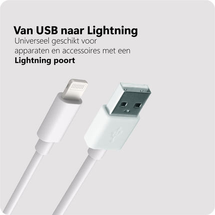 Essential USB-A to Lightning Cable - 20cm - White