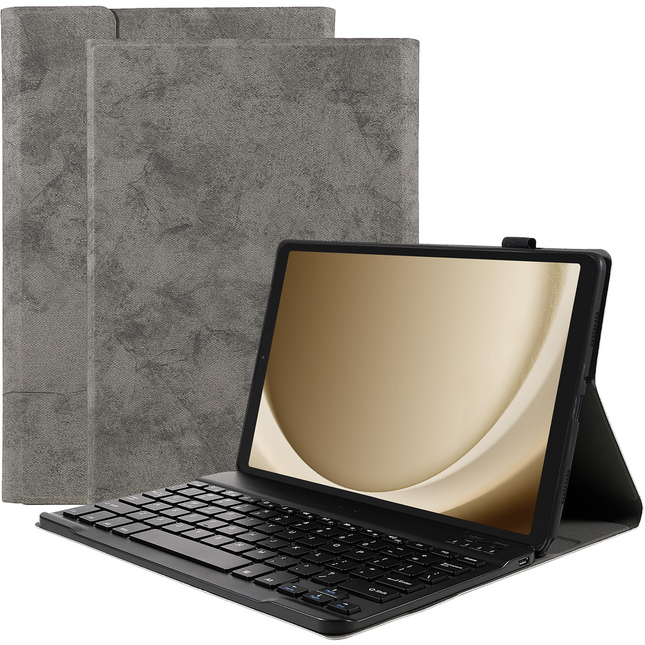 Samsung Galaxy Tab A9 - Premium Bluetooth Keyboard Cover Qwerty - Vintage Grey