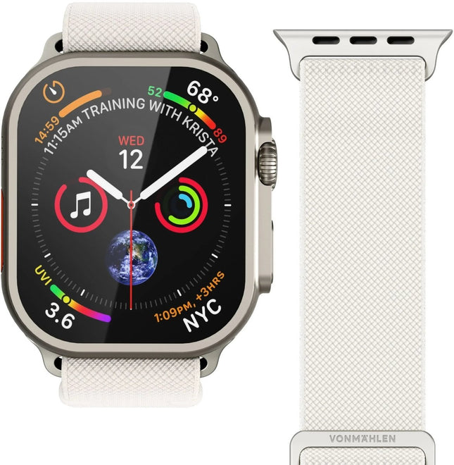 Vonmählen Classic Nylon Loop - Apple Watch 44 - 45 - 46 - 49Mm One Size Cream - Casebump