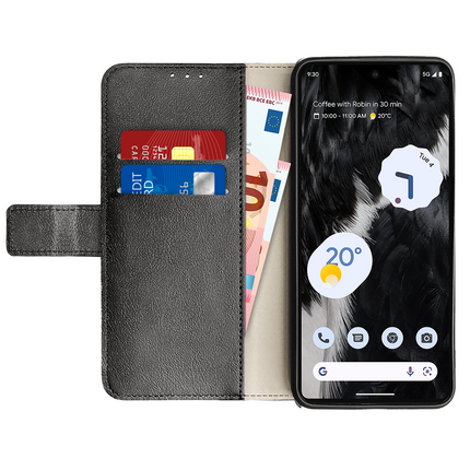 Classic Wallet Case - Google Pixel 7 Pro - PU leather Book Case - Black