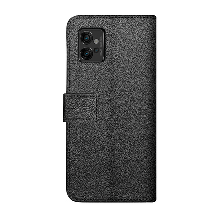 Classic Wallet Case - Motorola Moto G32 - PU leather Book Case - Black
