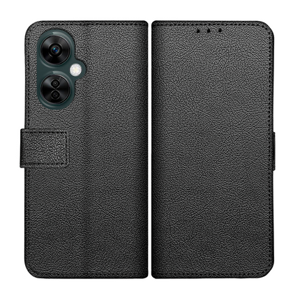 Classic Wallet Case - OnePlus Nord CE 3 Lite (5G) - PU leather Book Case - Black