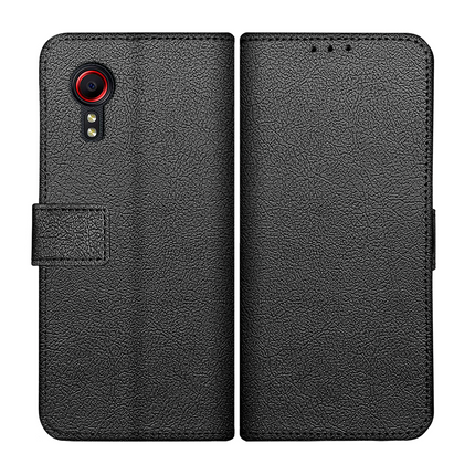 Classic Wallet Case - Samsung Galaxy Xcover 5 - PU leather Book Case - Black