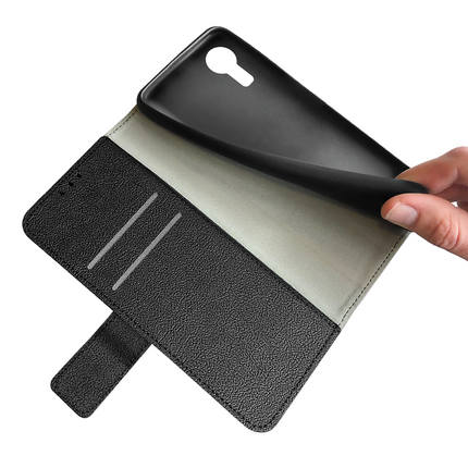 Classic Wallet Case - Samsung Galaxy Xcover 5 - PU leather Book Case - Black