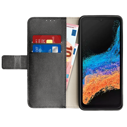 Classic Wallet Case - Samsung Galaxy Xcover 6 Pro - PU leather Book Case - Black