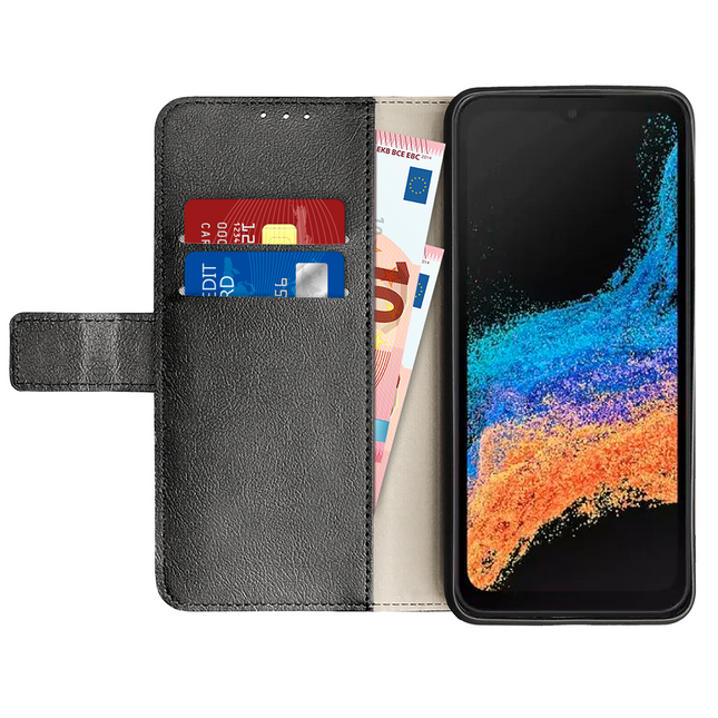 Classic Wallet Case - Samsung Galaxy Xcover 6 Pro - PU leather Book Case - Black