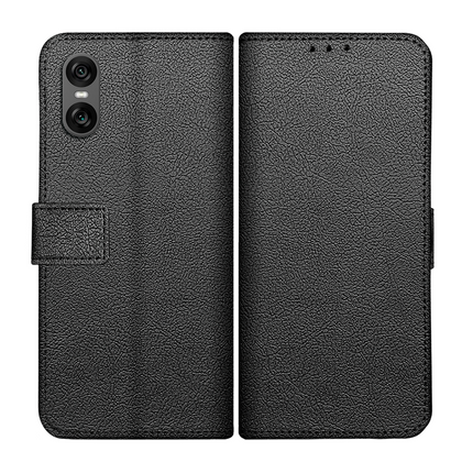 Classic Wallet Case - Sony Xperia 10 VI - PU leather Book Case - Black