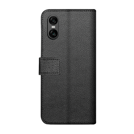 Classic Wallet Case - Sony Xperia 10 VI - PU leather Book Case - Black
