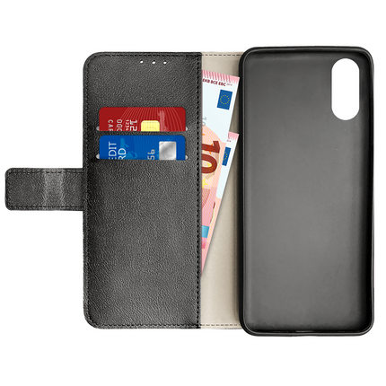 Classic Wallet Case - Sony Xperia 10 VI - PU leather Book Case - Black