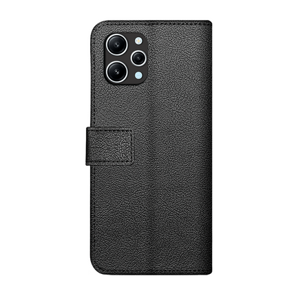 Classic Wallet Case - Xiaomi Redmi 12 (4G) - PU leather Book Case - Black