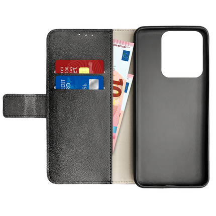 Classic Wallet Case - Xiaomi Redmi Note 13 Pro (5G) - PU leather Book Case - Black