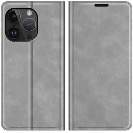 iPhone 14 Pro Max - Magnetic Wallet Case - Grey