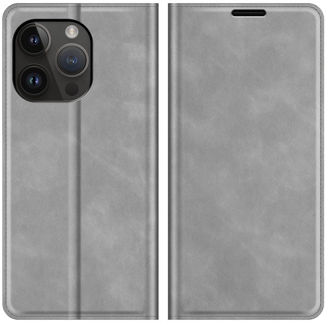 iPhone 14 Pro Max - Magnetic Wallet Case - Grey