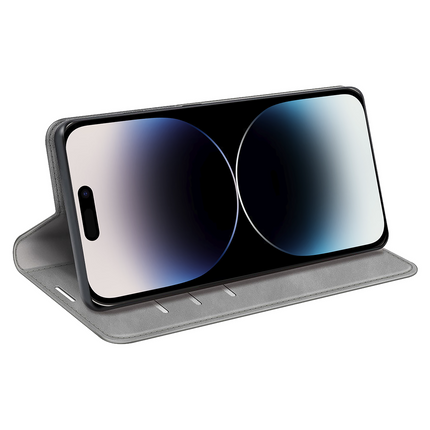 iPhone 14 Pro Max - Magnetic Wallet Case - Grey
