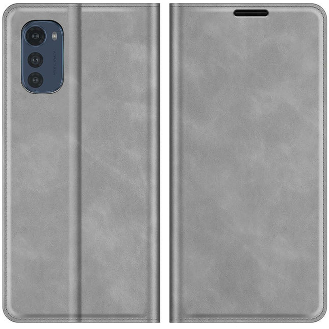 Motorola Moto E32/E32s - Magnetic Wallet Case - Grey